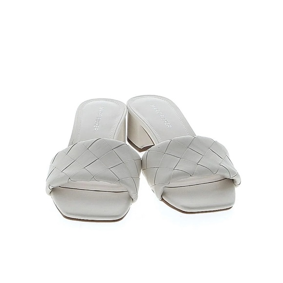 🔵”LIKE NEW” Marc Fisher Chic White Woven Slide Sandals - Picture 4 of 14